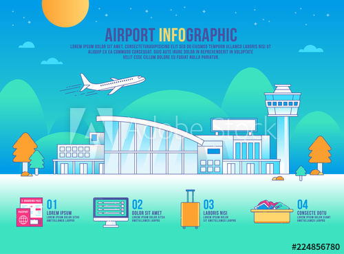 Airport Vector Infographic, Design Building, Icon Graphic 500x369 Airport Vector Infographic, Design Building, Icon Graphic