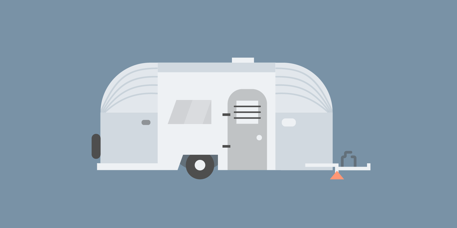 1600x800 Flat Illustration Featuring An Airstream Illustration