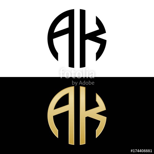 Ak Initial Logo Circle Shape Vector Black And Gold Stock Image 500x500 Ak Initial Logo Circle Shape Vector Black And Gold Stock Image