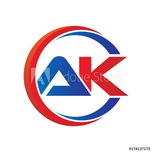 Ak Logo Vector Modern Initial Swoosh Circle Blue And Red 500x500 Ak Logo Vector Modern Initial Swoosh Circle Blue And Red