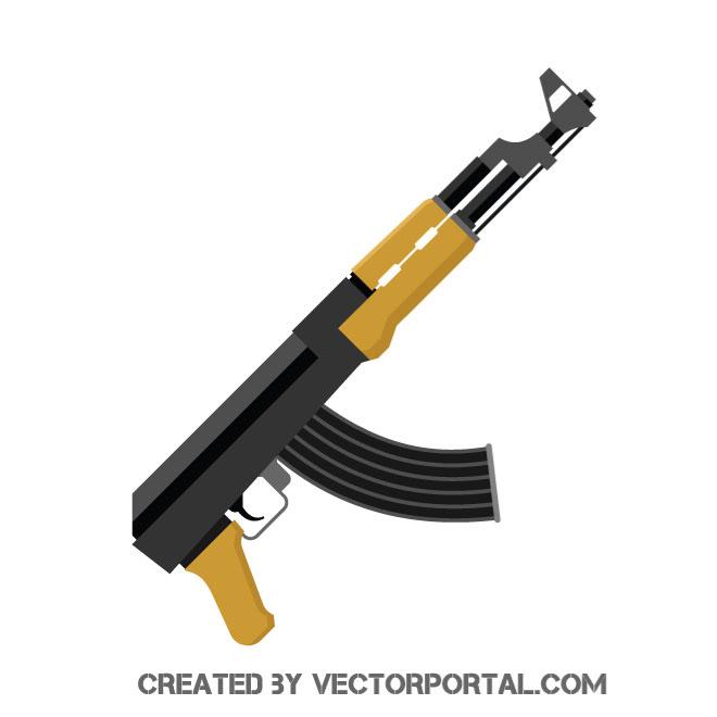 Automatic Rifle Ak Vector Image 660x660 Automatic Rifle Ak Vector Image