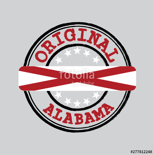 499x500 Vector Stamp For Original Logo With Text Alabama And Tying