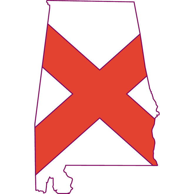 660x660 Alabama Vector Map