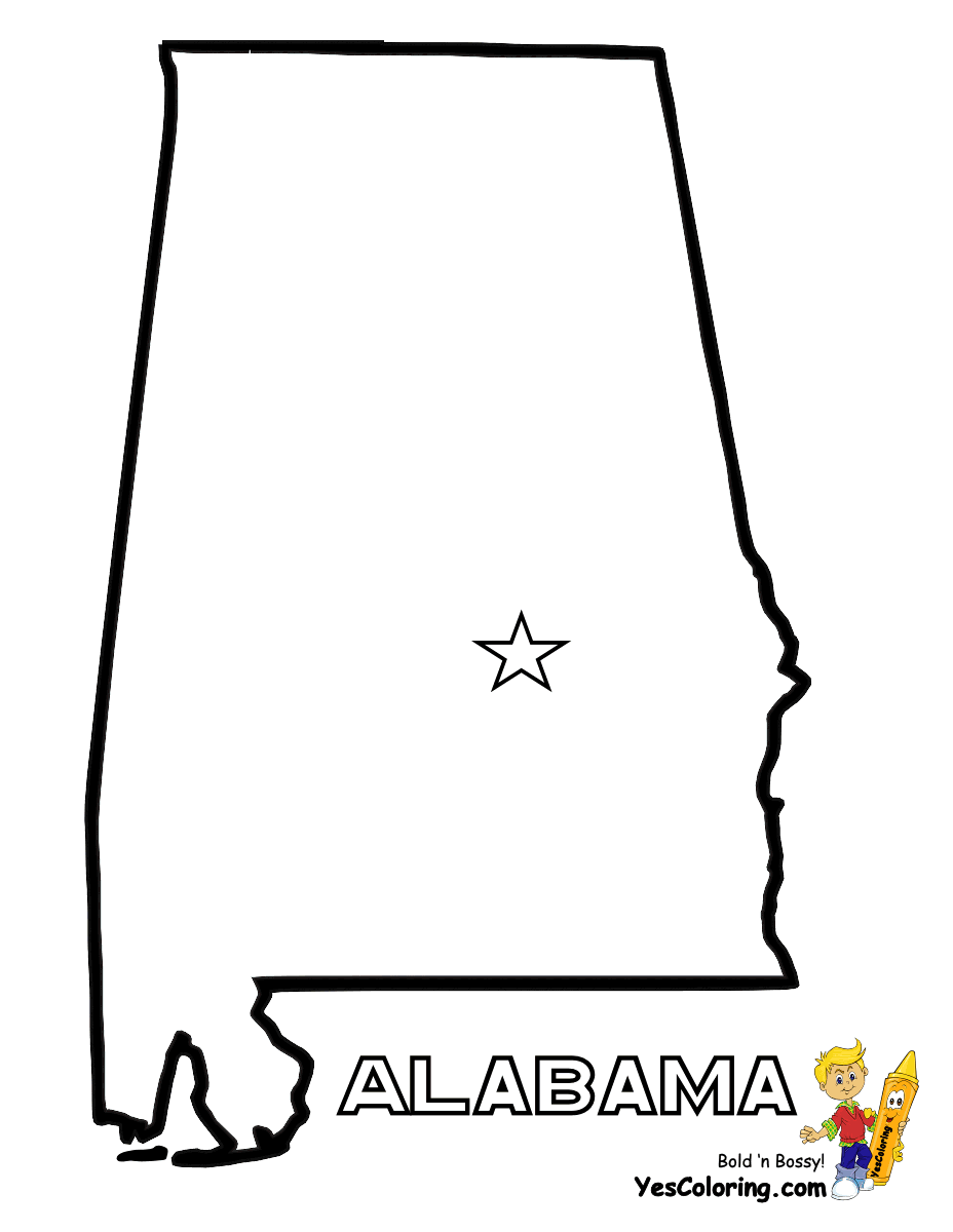 928x1200 Print Out State Map Diagram For Alabama