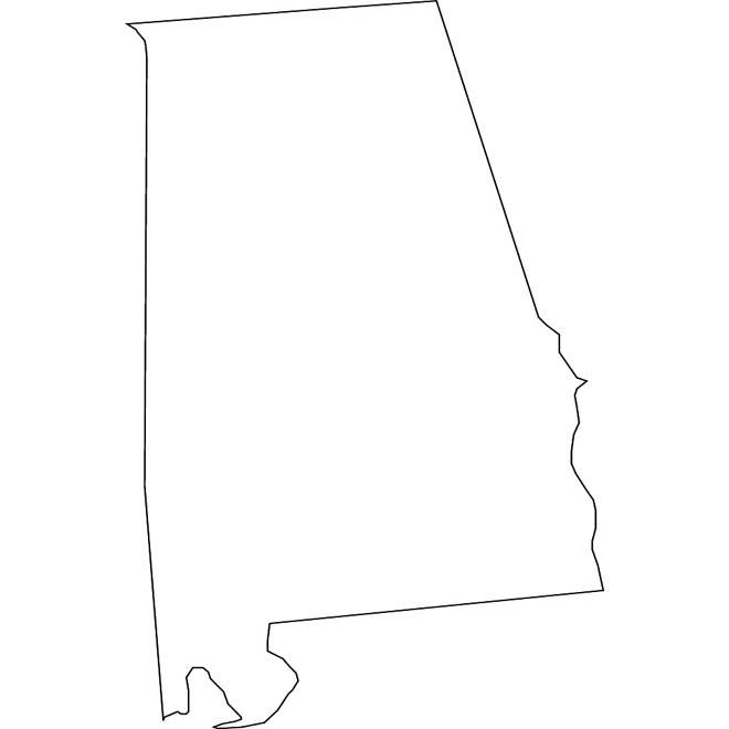 Alabama State Outline Vector At Vectorified Com Collection Of Alabama   Alabama State Outline Vector 36 