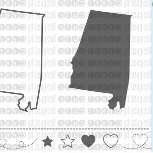 300x300 Alabama High Detailed Map Us State Createmepink