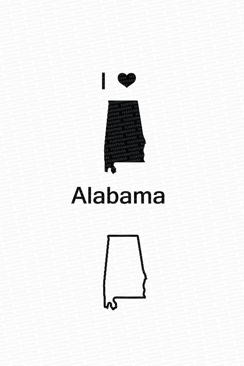 794x1191 Alabama Vector State Clipart Alabama Clip Art Alabama Map Etsy