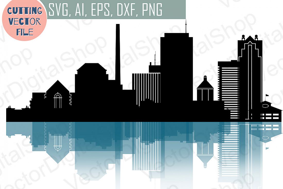 1100x734 Birmingham Alabama City Vector Skyline Usa City