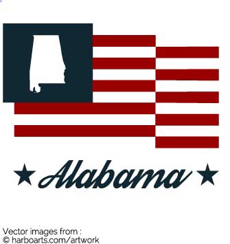 335x355 Download Alabama State Bumper Sticker In Us Flag