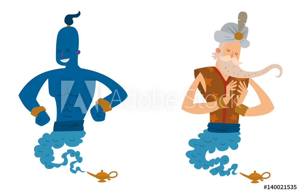 Photo Art Print Cartoon Genie Character Magic Lamp Vector 1000x647 Photo Art Print Cartoon Genie Character Magic Lamp Vector