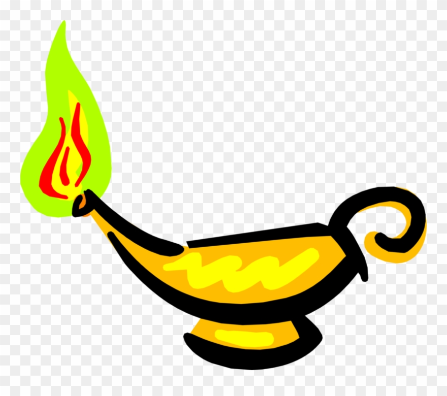 Vector Illustration Of Aladdin's Lamp Conjures Up Ghost 880x780 Vector Illustration Of Aladdin's Lamp Conjures Up Ghost