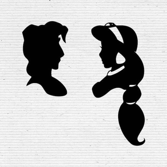 570x570 Aladdin And Jasmine Disney Silhouette Digital