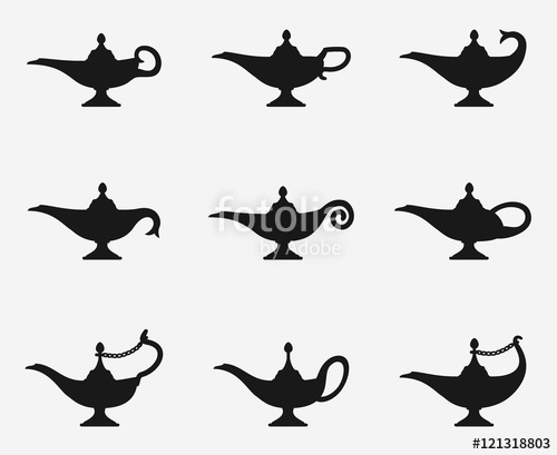500x409 Aladdin Lamp Icons Set Stock Image And Royalty Free Vector
