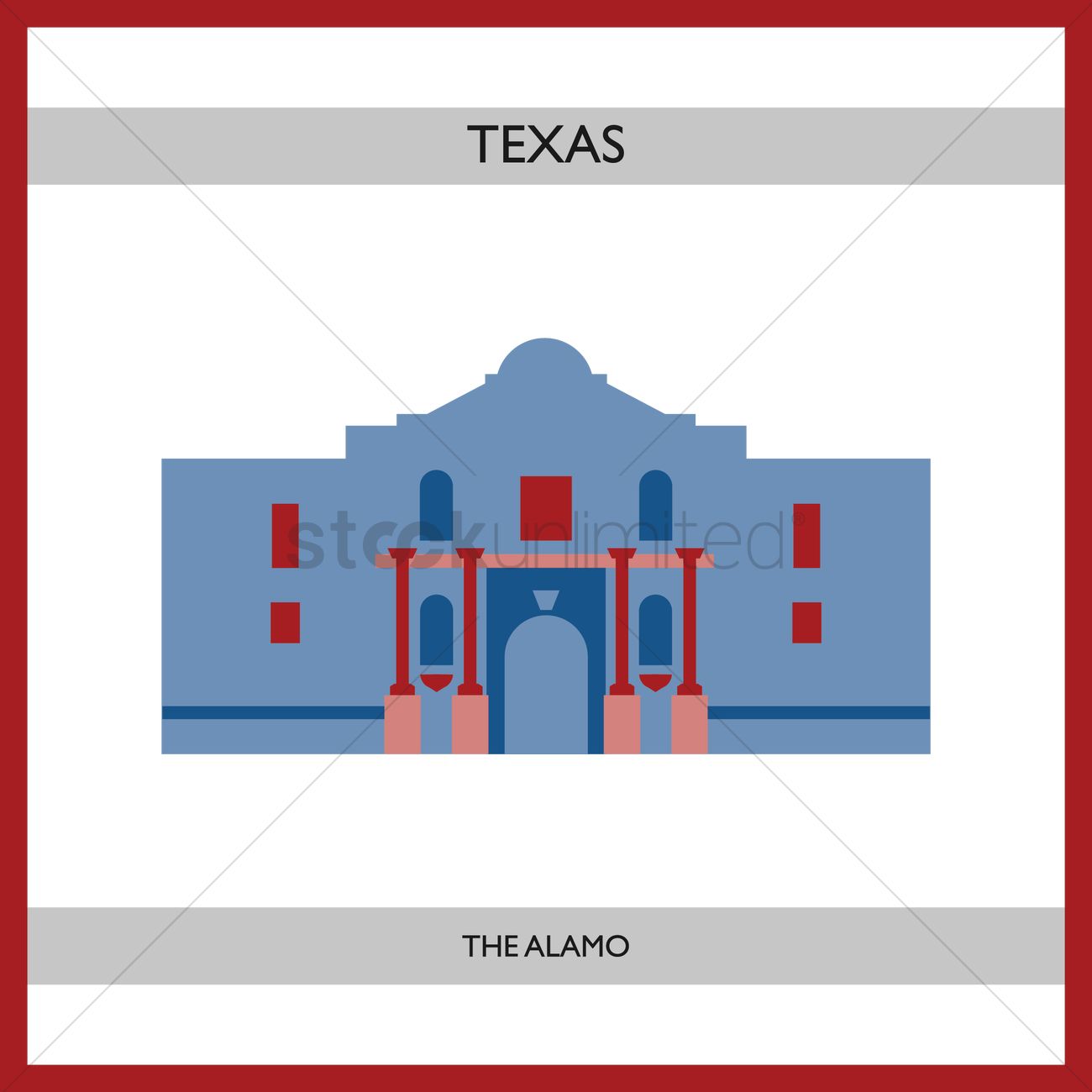 1300x1300 The Alamo Vector Image