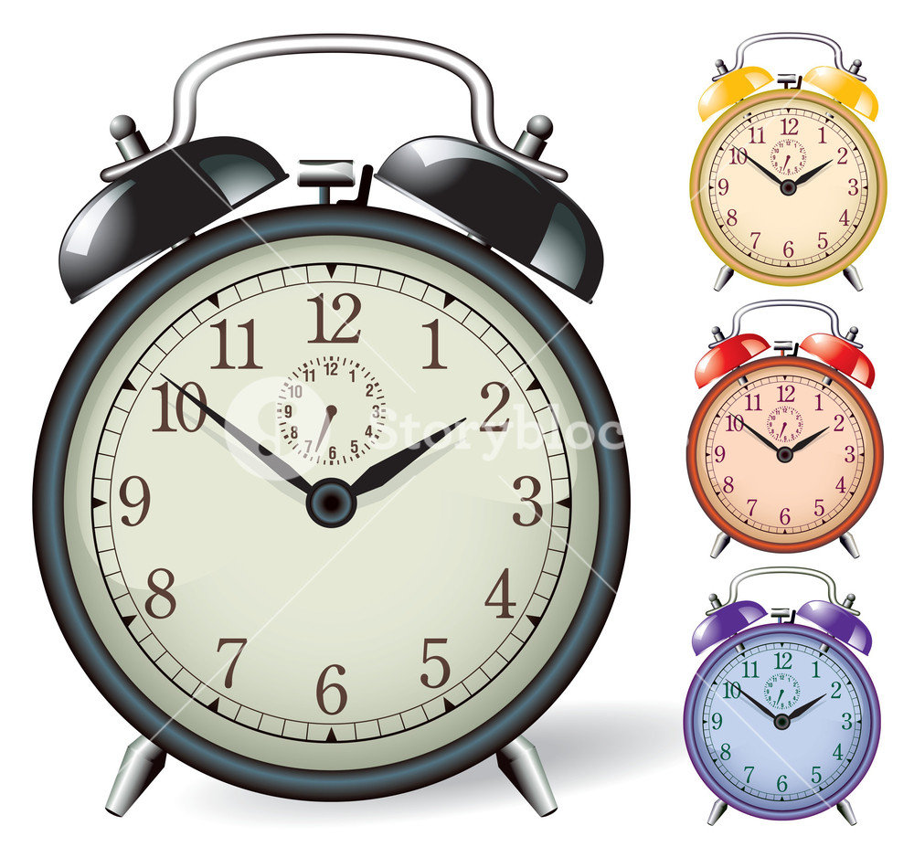 1000x950 Alarm Clock Vector Royalty Free Stock Image