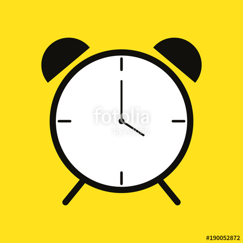 500x500 Alarm Clock Vector Illustration Clock Watch Hour Minute Second