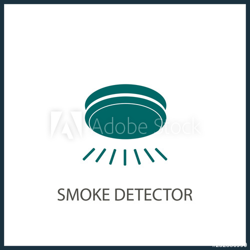 500x500 Smoke Alarm System Vector Symbol Isolated On White Background