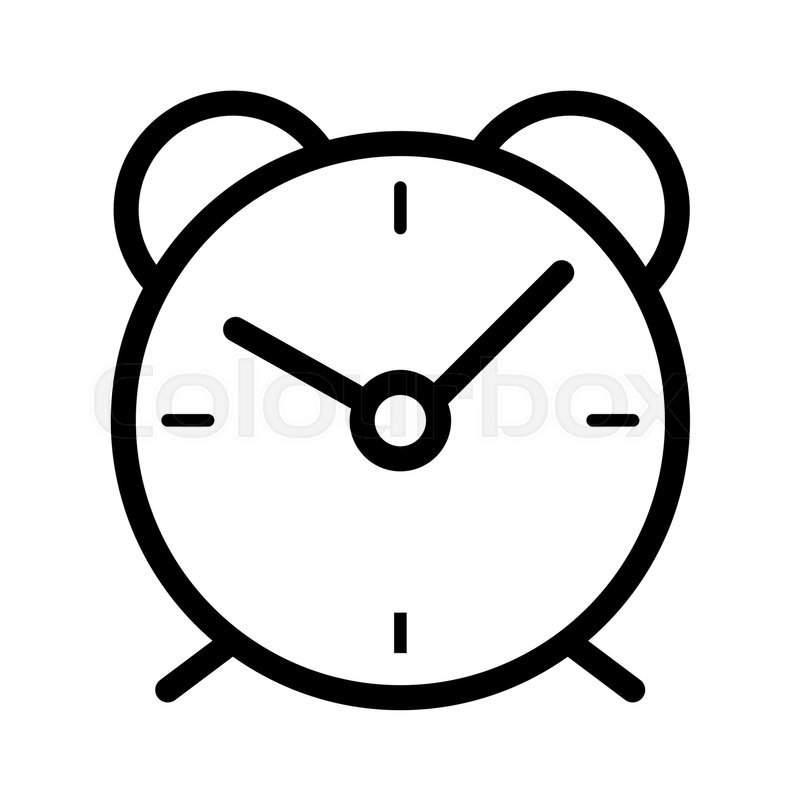 800x800 Alarm Clock Simple Vector Icon Black Stock Vector Colourbox