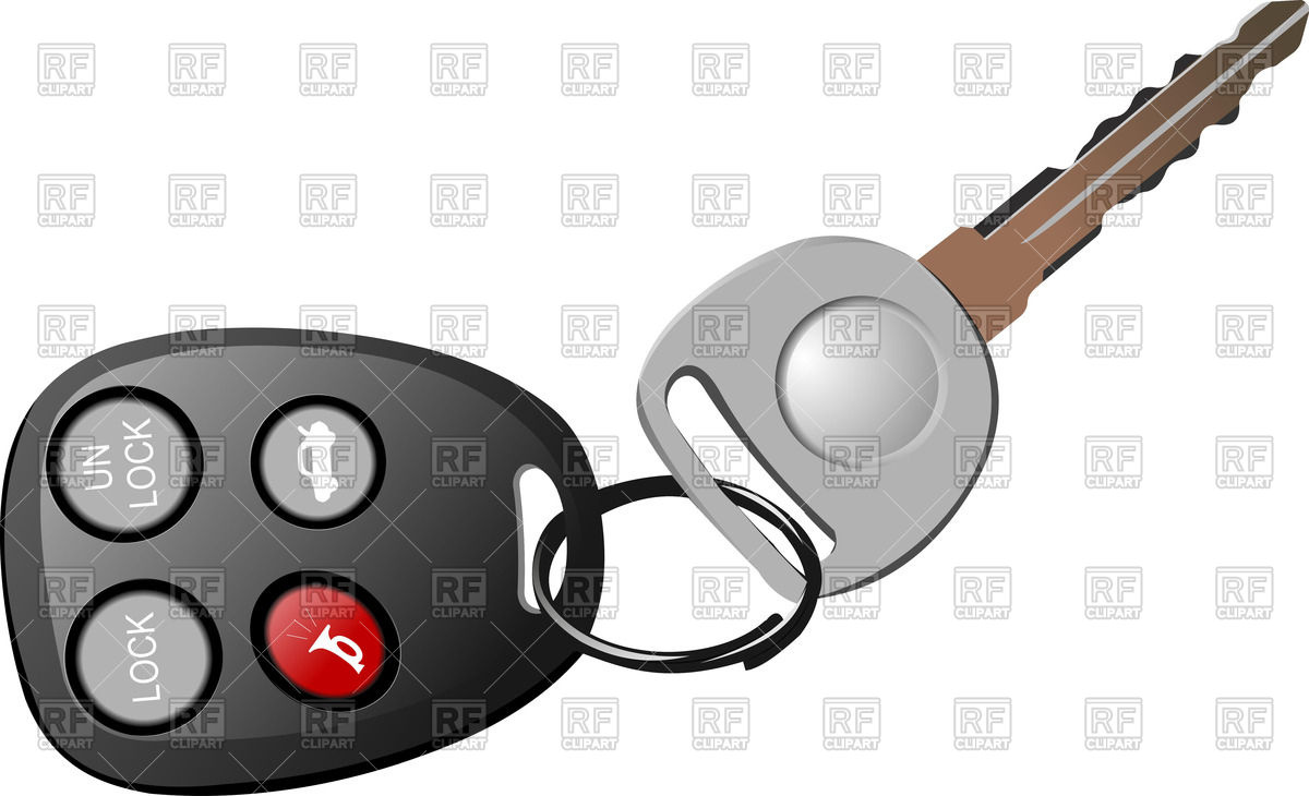 1200x730 Car Key With Remote Control For Car Alarm Vector Image Of Objects