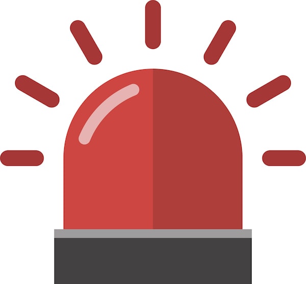 600x557 Flasher Alarm Vector Illustration