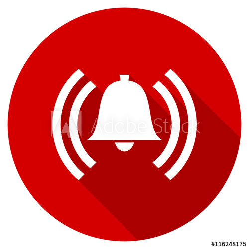 500x500 Flat Design Red Round Web Alarm Vector Ivcon