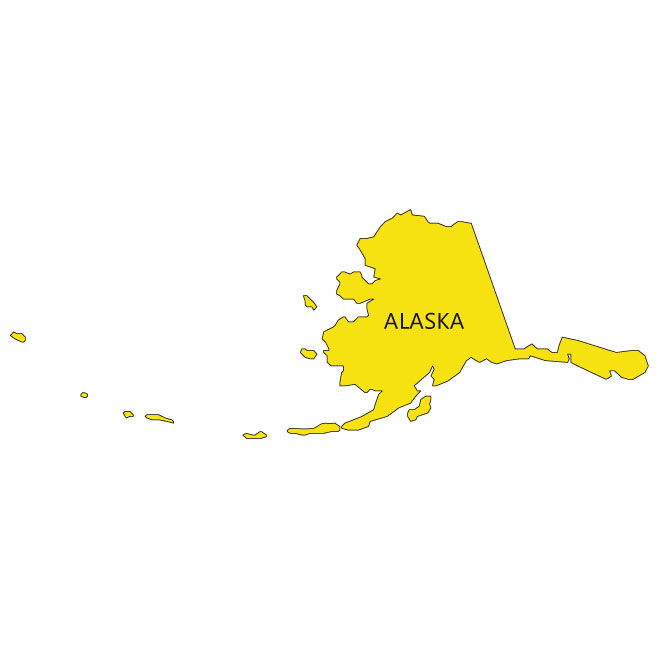660x660 Alaska Vector Map
