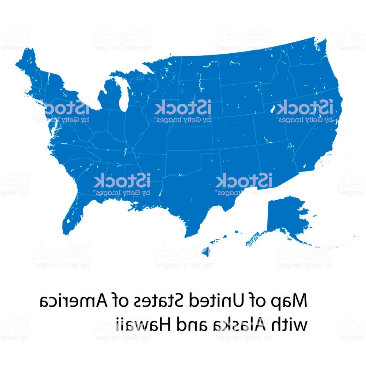 1228x1228 Vector Map Of United States Of America With Alaska And Hawaii Gm