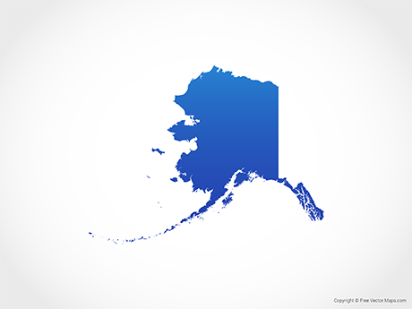 460x345 Vector Map Of Alaska