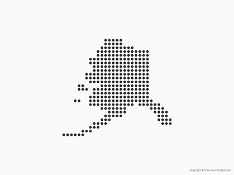 460x345 Vector Map Of Alaska