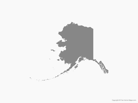 460x345 Vector Map Of Alaska