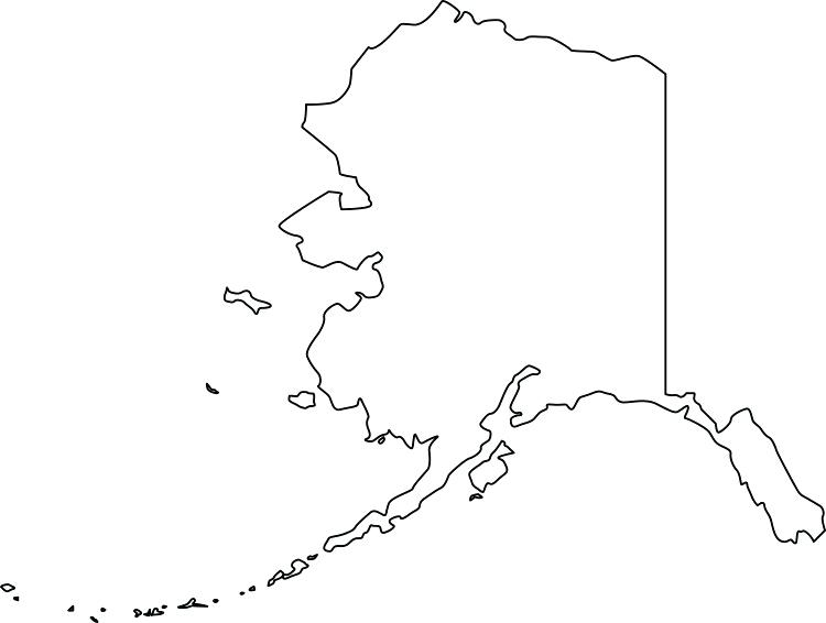750x566 Alaska Map Outline