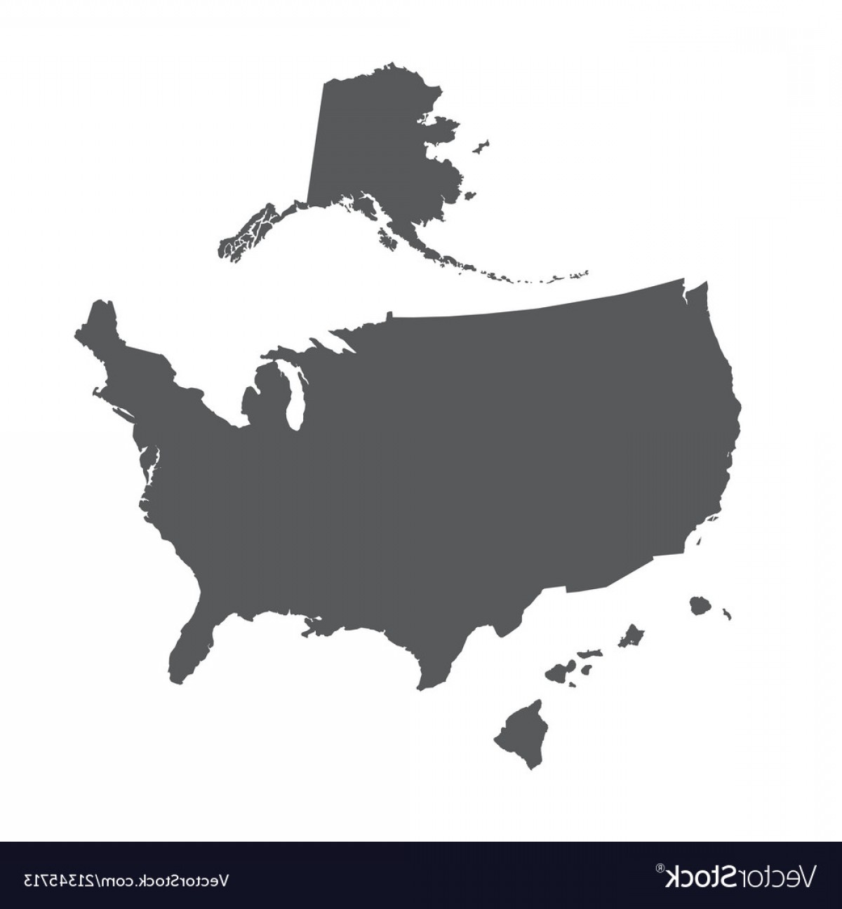 Usa Map Outline With Alaska And Hawaii Islands Vector Newwaysys 1200x1296 Usa Map Outline With Alaska And Hawaii Islands Vector Newwaysys