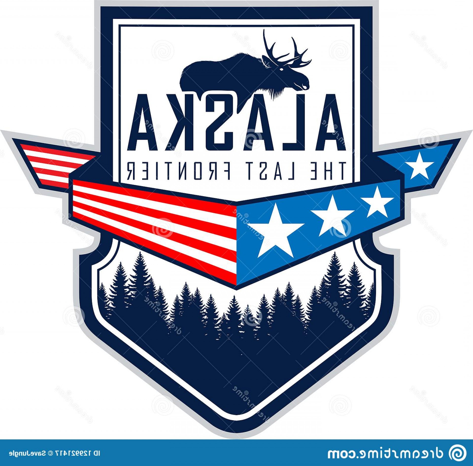 Alaska Vector Label Flag Woodland Forest Moose Illustration Image 1920x1892 Alaska Vector Label Flag Woodland Forest Moose Illustration Image