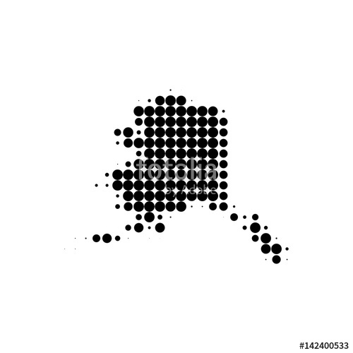 Dotted Map Of Alaska Vector Stock Image And Royalty Free Vector 500x500 Dotted Map Of Alaska Vector Stock Image And Royalty Free Vector