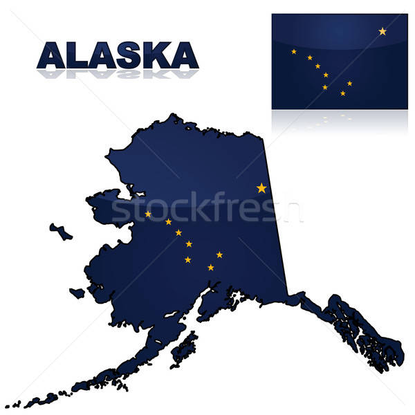 Map And Flag Of Alaska Vector Illustration Bruno Marsiaj 600x600 Map And Flag Of Alaska Vector Illustration Bruno Marsiaj