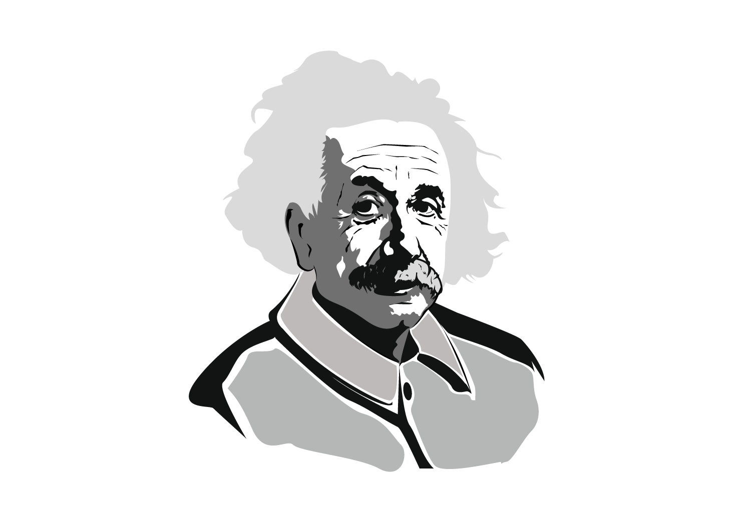 Albert Einstein Vector Portrait 1500x1060 Albert Einstein Vector Portrait