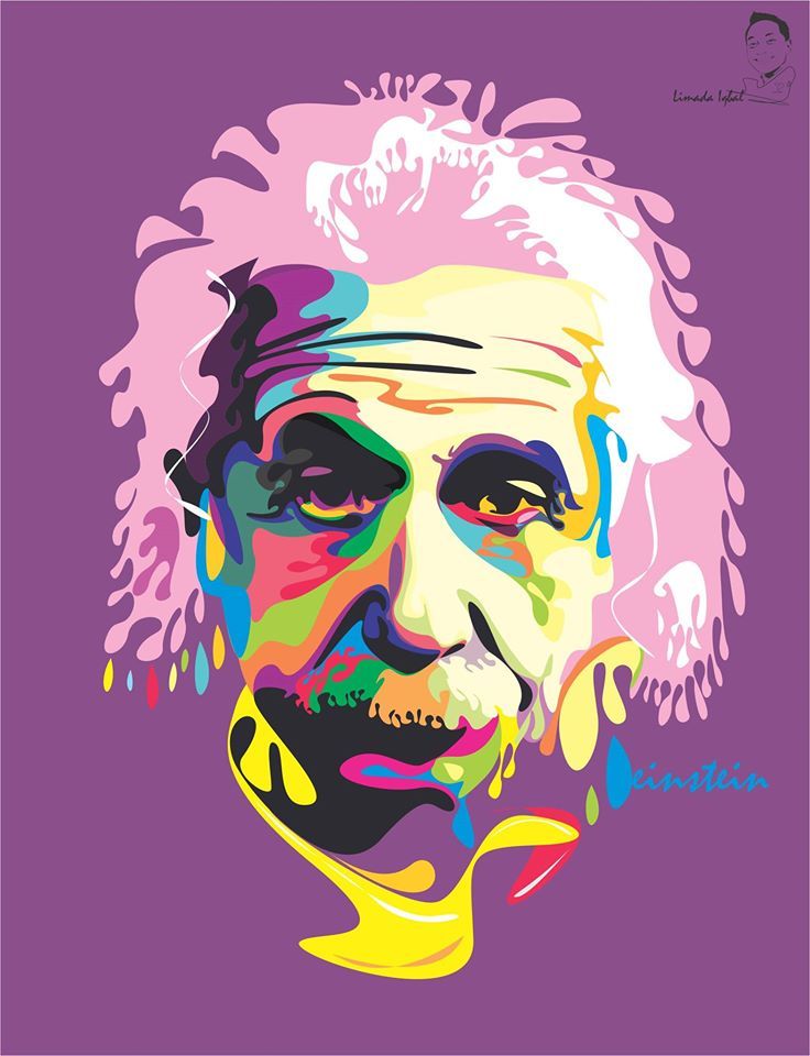 Vector Portrait Of Albert Einstein 736x960 Vector Portrait Of Albert Einstein