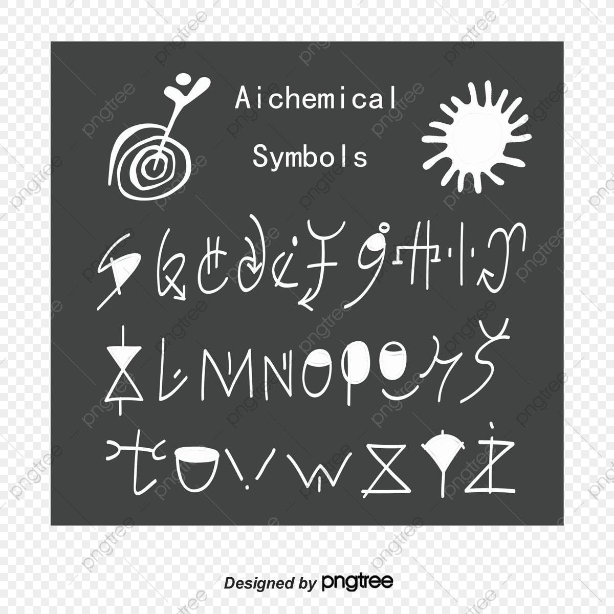 1200x1200 Alchemical Symbols, Ancient Symbols, Geometric Pattern, Alchemy