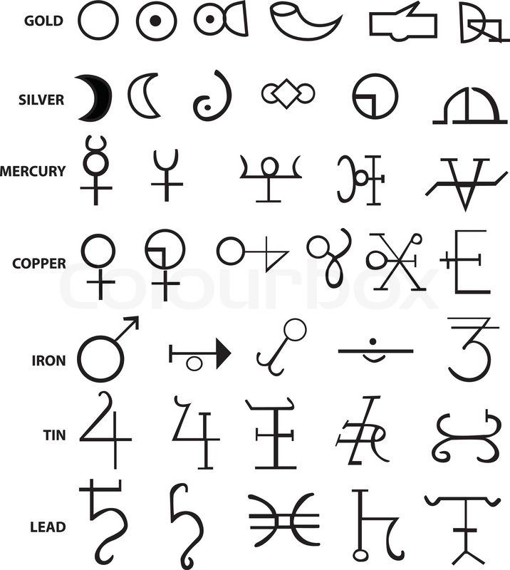 716x800 Stock Vector Of 'a List Of Alchemical Symbols' Tats Alchemy
