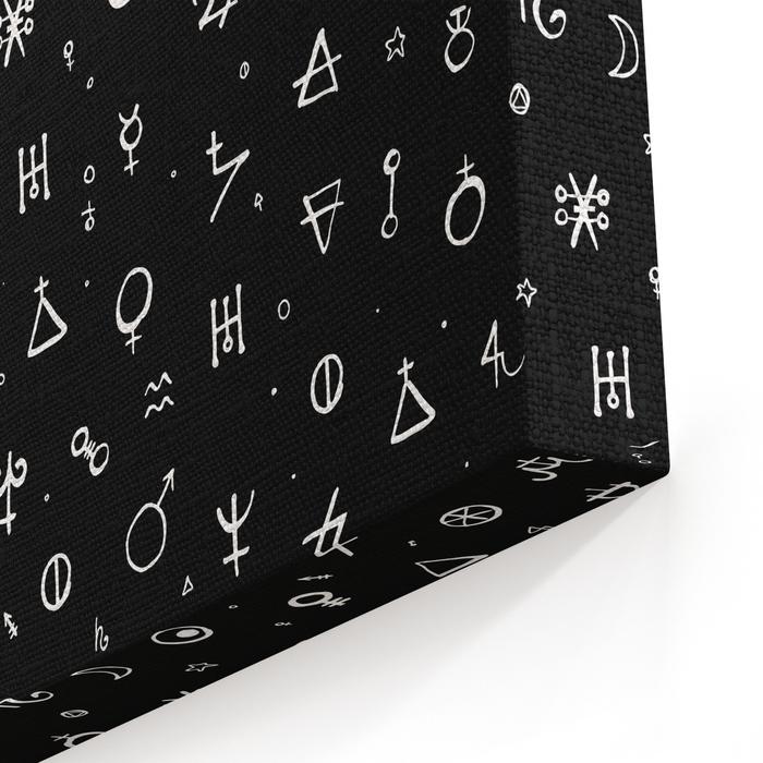 700x700 Vector Geometric Pattern With Alchemy Symbols, Shapes And Planets