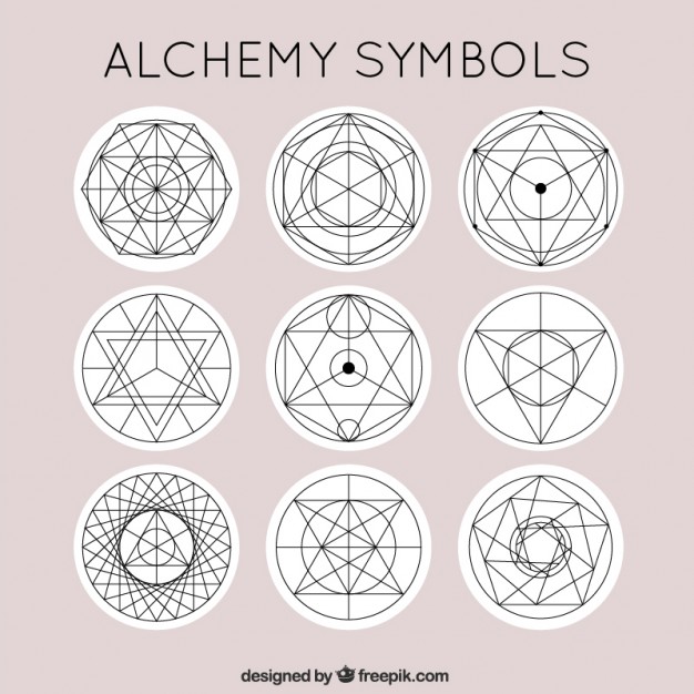 626x626 Cute Alchemy Symbols Vector Free Download