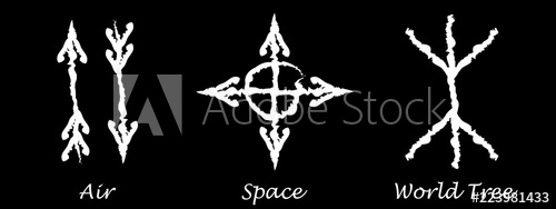 500x188 Air Space World Tree Alchemy Vector Icons Slavic Amulets
