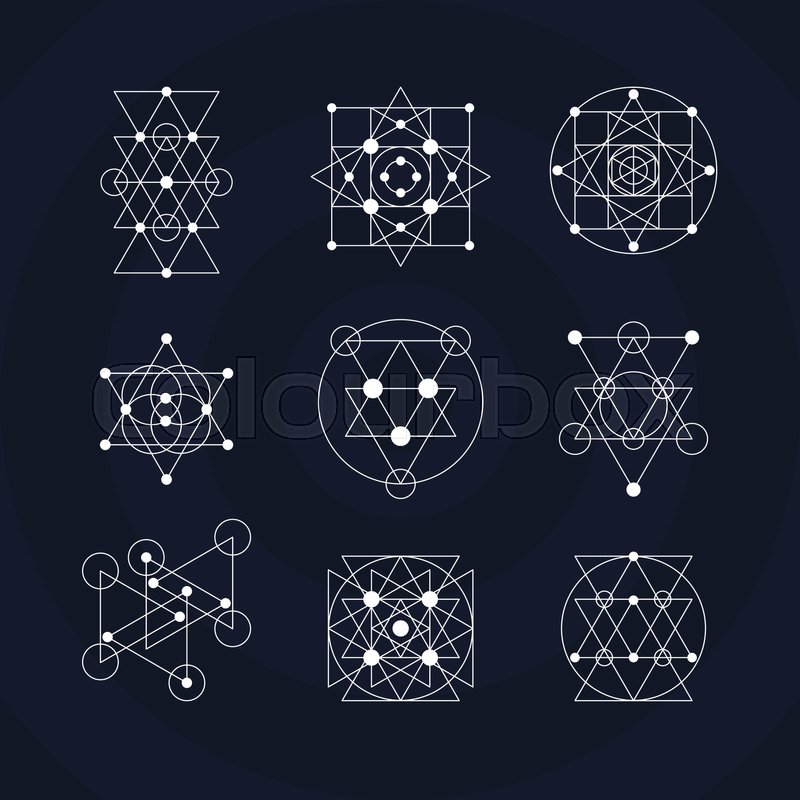 800x800 Sacred Geometry Symbols Set, Alchemy Stock Vector Colourbox