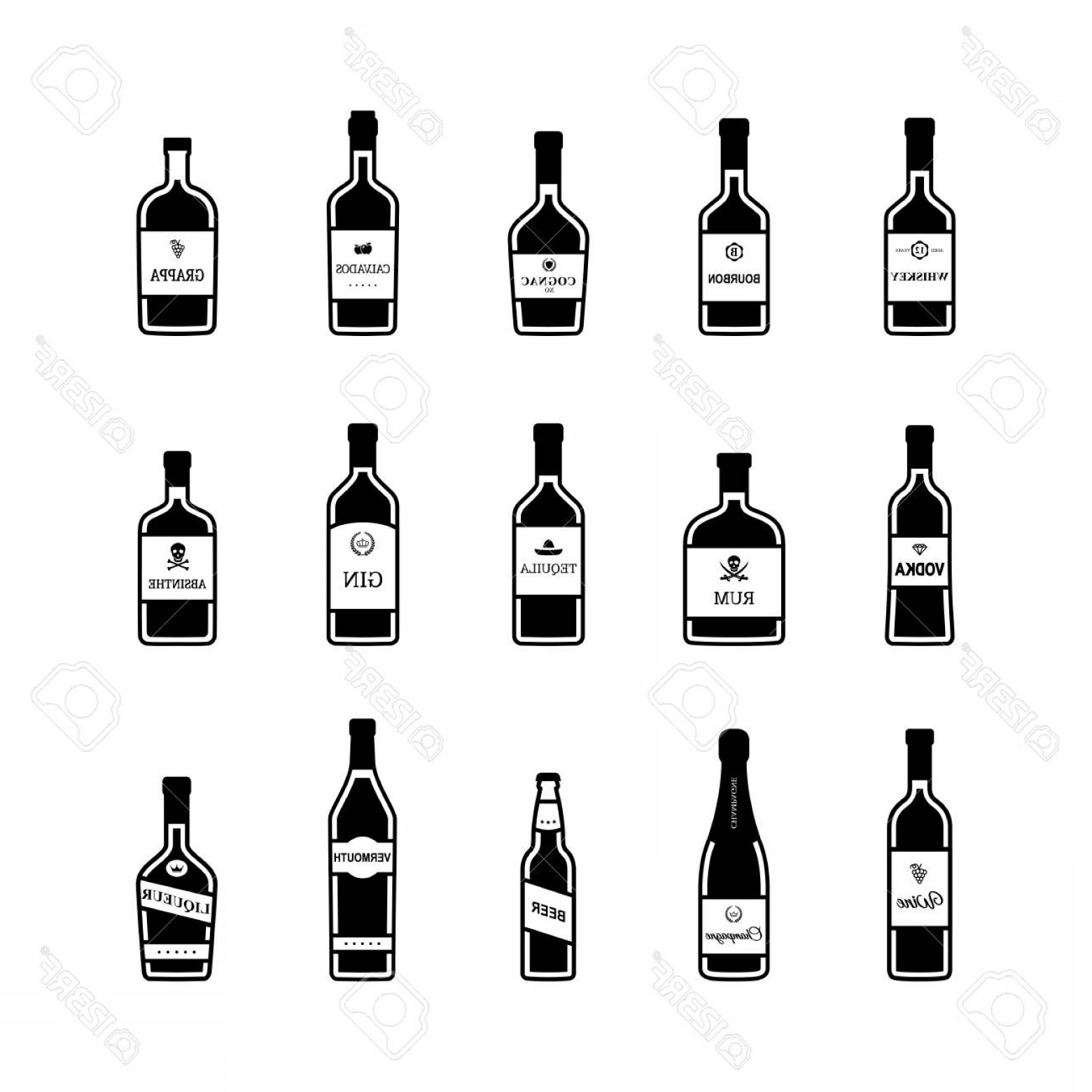 1560x1560 Black Bottle Vector Studiogrfx