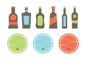 286x200 Alcohol Bottles Free Vector Art