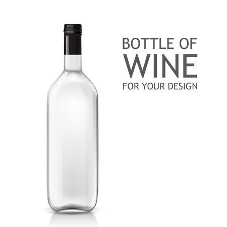 450x450 Transparent Realistic Empty Bottle Of Wine For Your Design Bottle