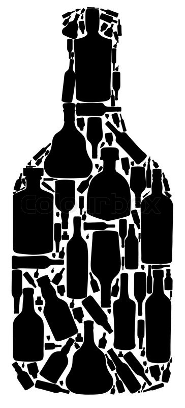 364x800 Vector Illustration Silhouette Alcohol Stock Vector Colourbox