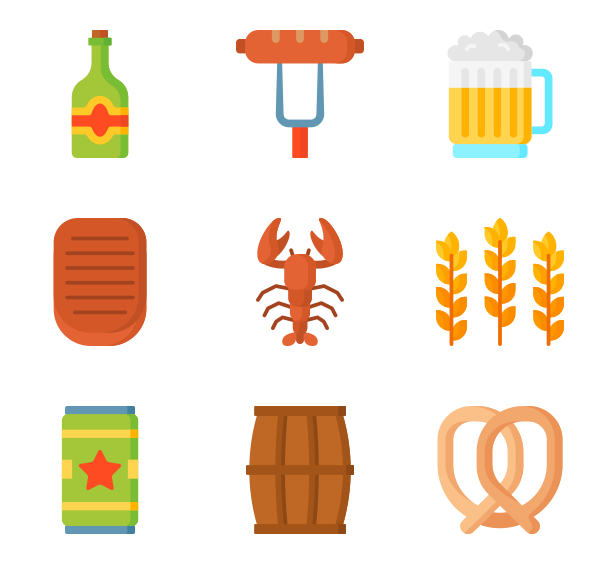 600x564 Alcohol Icons