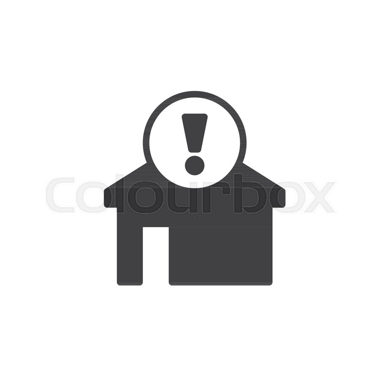 800x800 Home Alert Icon Vector, Filled Flat Stock Vector Colourbox