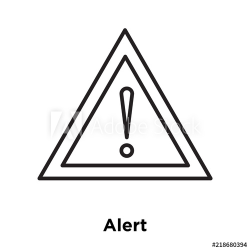 500x500 Alert Icon Isolated On White Background Simple And Editable Alert